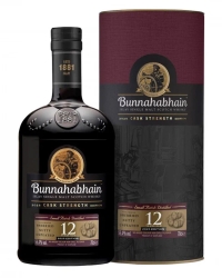 Купить Виски Bunnahabhain 12 YO Cask Strength 56,4% in Tube (0,7L) в Алматы