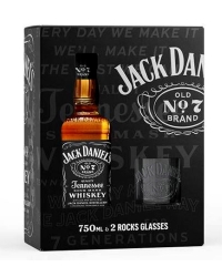 Купить Виски Jack Daniel`s 40% + 2 Rocks Glasses (0,7L) в Алматы